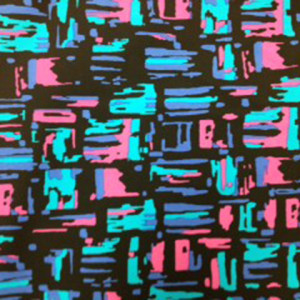 Neon Scribble Boxes on Black Spandex | Scribble Boxes