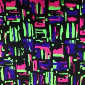 Neon Scribble Boxes on Black Spandex | Scribble Boxes