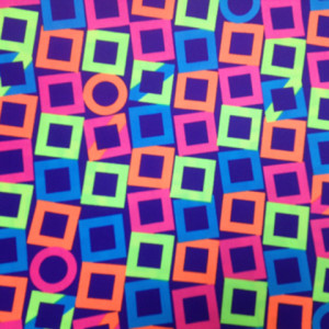 Neon Squares Fabric | Stacked Squares