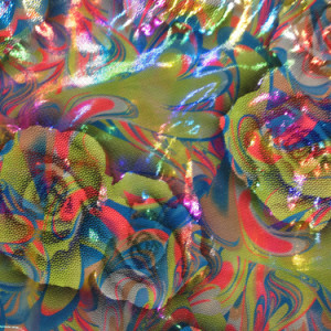 Neon Rainbow Floral Liquid Print