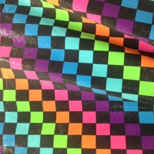 Checkered Rainbow Spandex | Checkered Rainbow Spandex Print