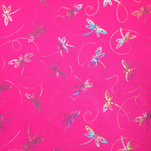 Metallic Dragonfly Spandex| Dragonfly Print Fabric