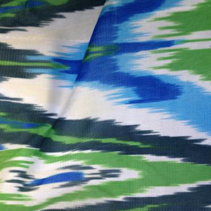 Blues and Greens Print on Stretch