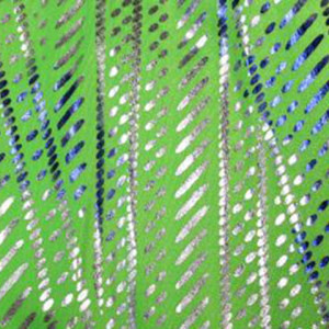 Gridlock Multicolored Foil Spandex lime-green-base-silver-and-blue-nebula-gridlock-foil