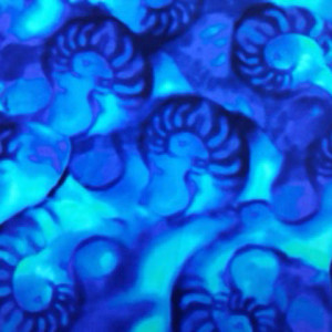 Neon Seashell Print