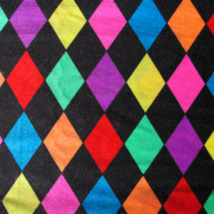 Colorful Diamond Checkered Print | Mardi Gras Diamond Check Print