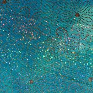 Gold Metallic Flowers Spandex | Gold Foil Floral Print