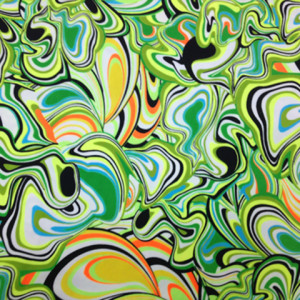 Multi-Colored Marble Spandex | Melted Crayon Print