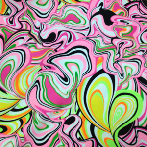 Multi-Colored Marble Spandex | Melted Crayon Print