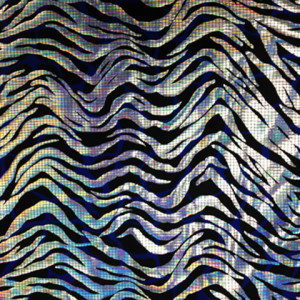 Hologram Squiggles Fabric | Silver Hologram Fabric
