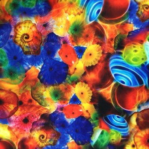 Blown Glass Print Multi Colored print