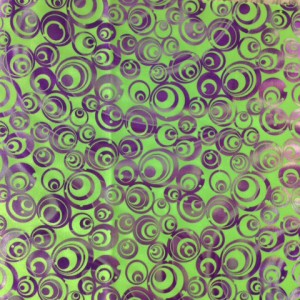 Oblivion foiled triot purple and silver foil on lime