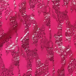 Animal Foiled Spandex Metallic foil specs on spandex