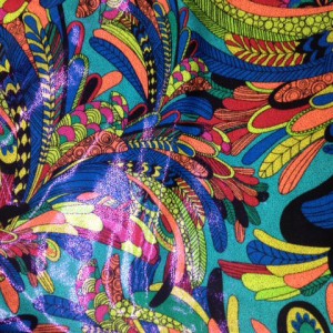 Cartoon Peacock Feathers Spandex| Peacock Feathers Print Fabric