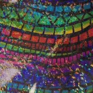 Geo Shimmer Print | Fractal Shimmer Spandex Print