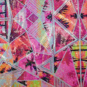 Bright Geo Palm Tree Fabric | Palm Tree Neon