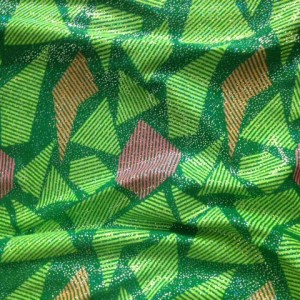 Geometric Shapes with Lines Fabric | Geometric Stripe Pattern Fabric