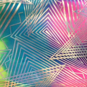 metallic foil tie dye fabric