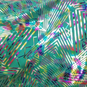 Metallic Triangle Fabric | Angular Foil