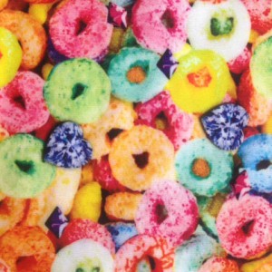 Cereal Print Fabric | Diamond Fruit Loop
