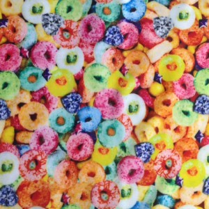 Cereal Print Fabric | Diamond Fruit Loop