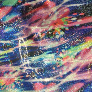 Neon Fireworks Print | Paintbrush Firework Stretch Fabric