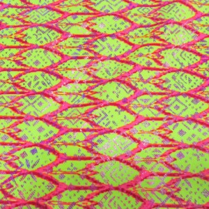 Neon Foil Printed Spandex | Diamond Drops
