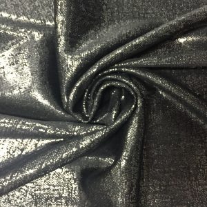 Black Silver Foil Spandex