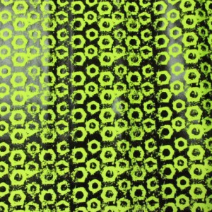 Black and Neon Yellow Foil Print