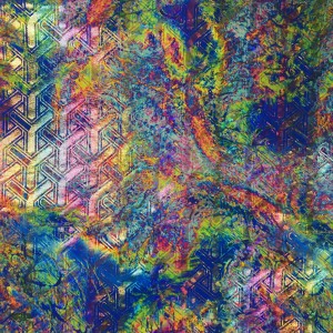 Bright Tie Dye Foil Spandex | Vapor Veil