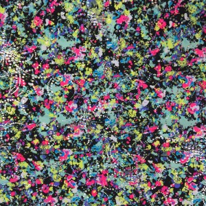 Neon Floral Print Silver Foil | Melted Flowers