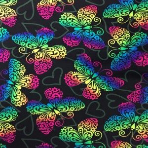 spandex butterfly print