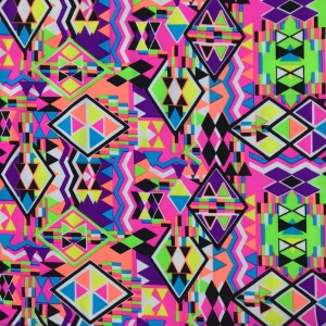 Neon Geometric Aztec Spandex