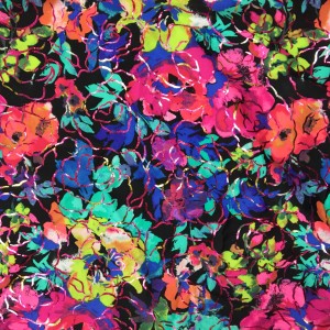 Neon Floral Foil Print