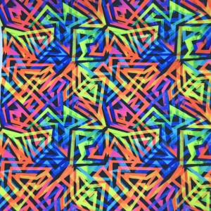 neon geometric print