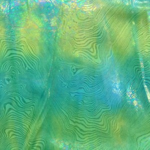 Green Blue Tie Dye Silver Foil