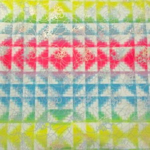 Neon Check Foil Print