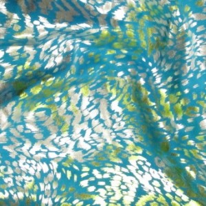 Blue Green Animal Foil Print