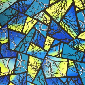 Neon Digital Tree Print