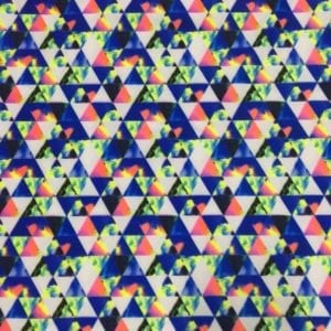 Neon Triangle Printed Spandex | Peaked