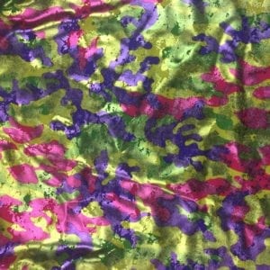 Camo with Gold, printed spandex