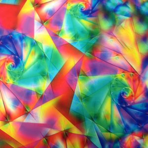 Geo Spirl Digital print, digital spandex print