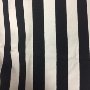 Cotton Poly Lycra in Black and white stripes