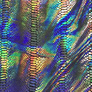 Python Skin Foil, holographic foil, holographic spandex, snake skin spandex, snake skin print, python printed fabric