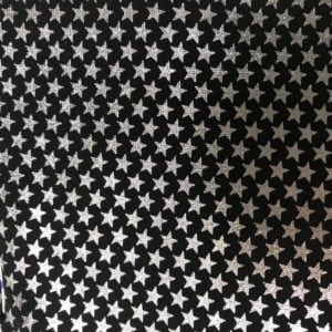 Foli Multi Silver Stars, silver stars fabric, spandex fabric, holographic fabric